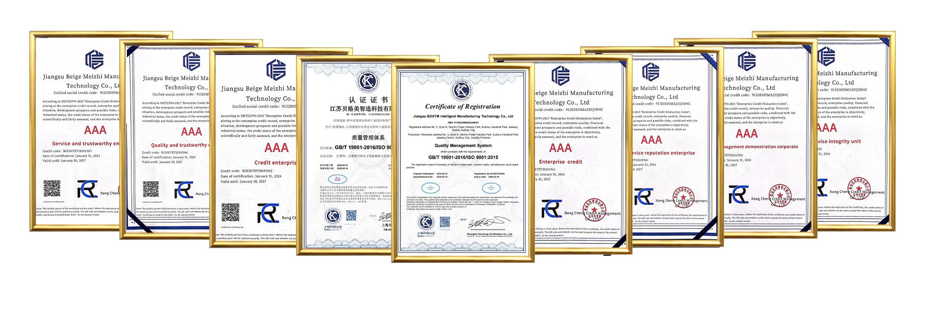 Certificates